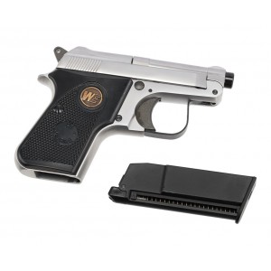 Страйкбольный пистолет WE Beretta 950 Jetfire хром, металл WE-CT002-SV-WE950